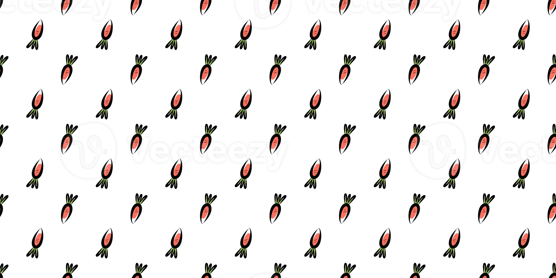 Linear pattern of orange carrots png
