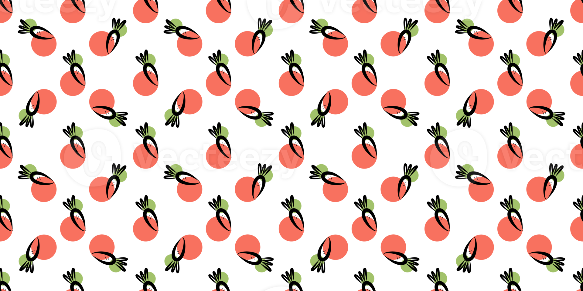 Linear pattern of orange carrots png