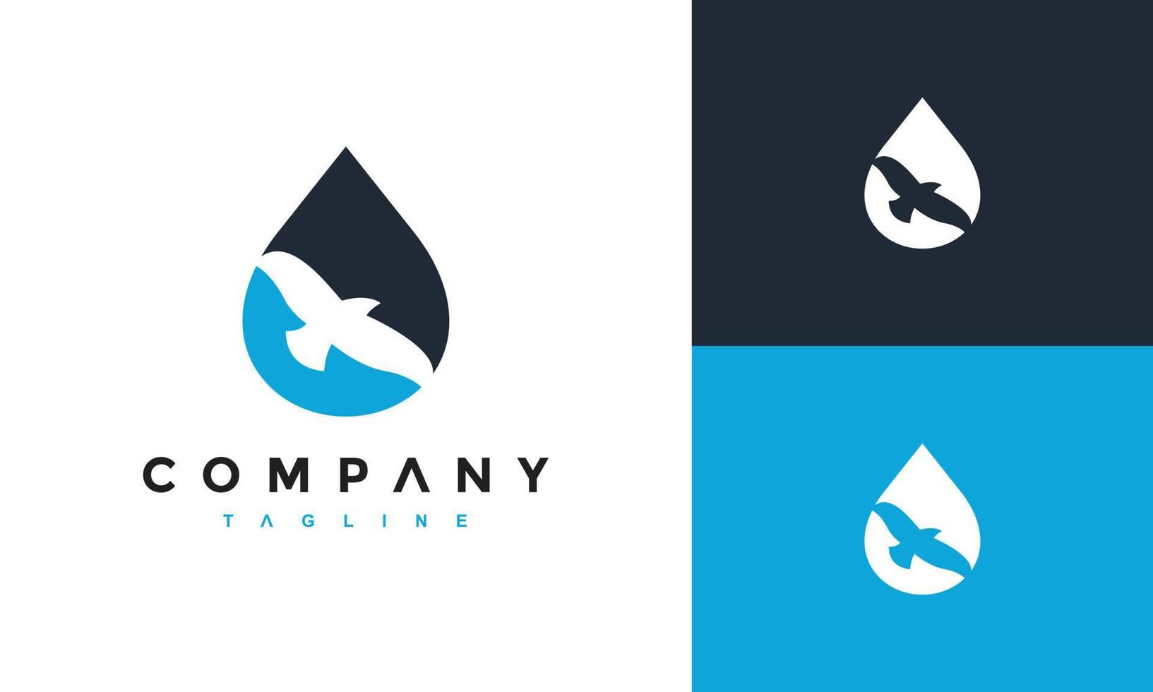 water eagle logo vector