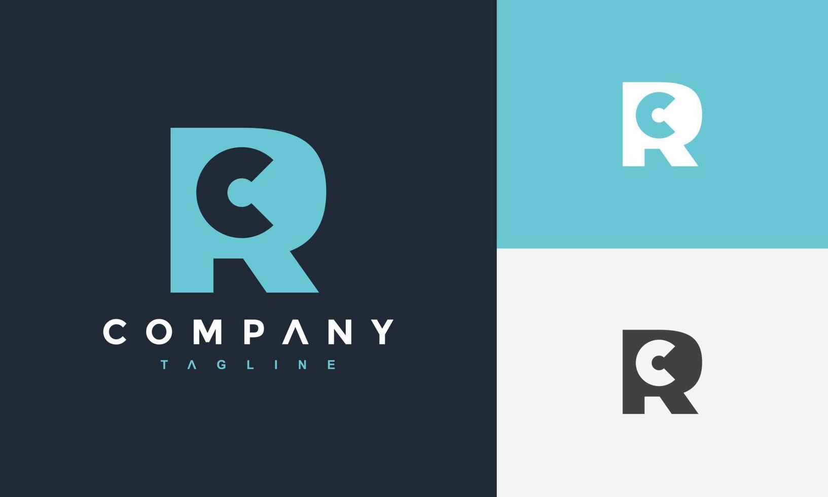 monogram letter RC logo vector