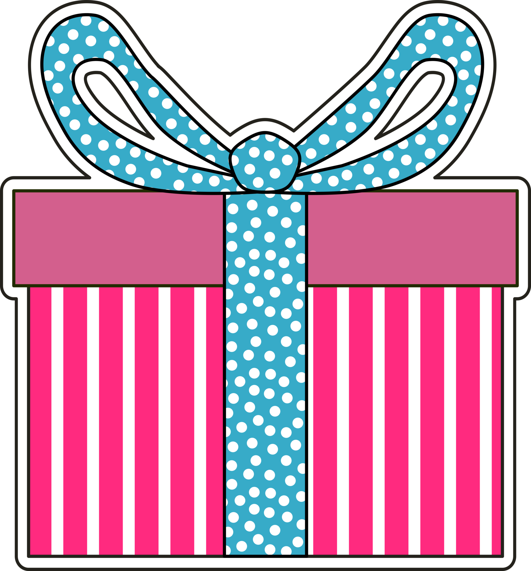 Pink Bow Stickers for Sale