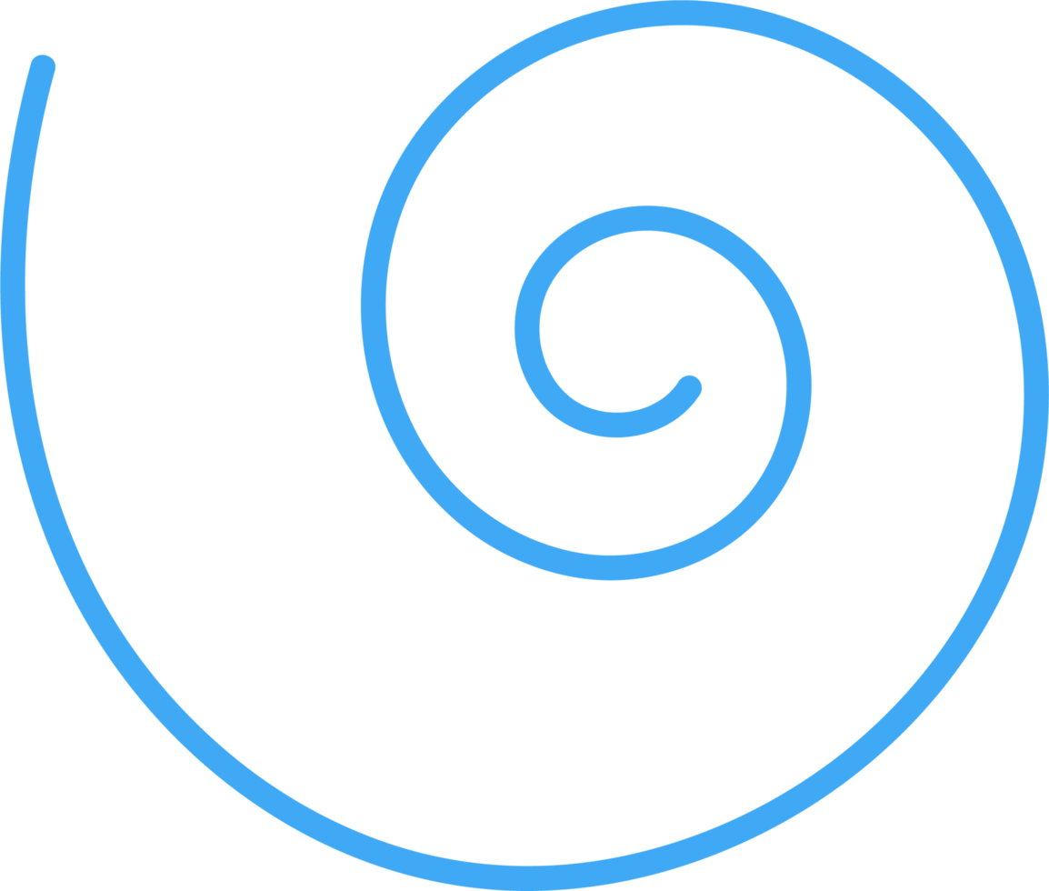 Hand drawn doodle spiral png