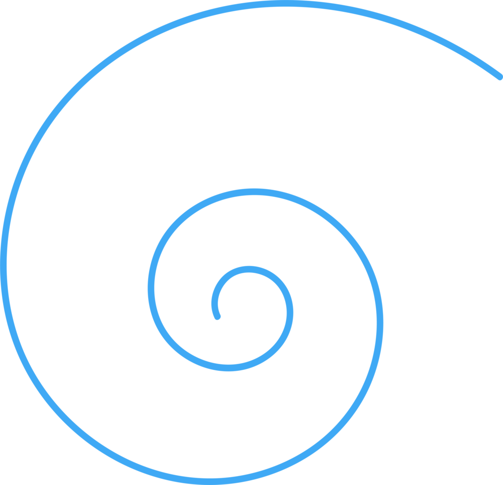 Hand drawn doodle spiral png