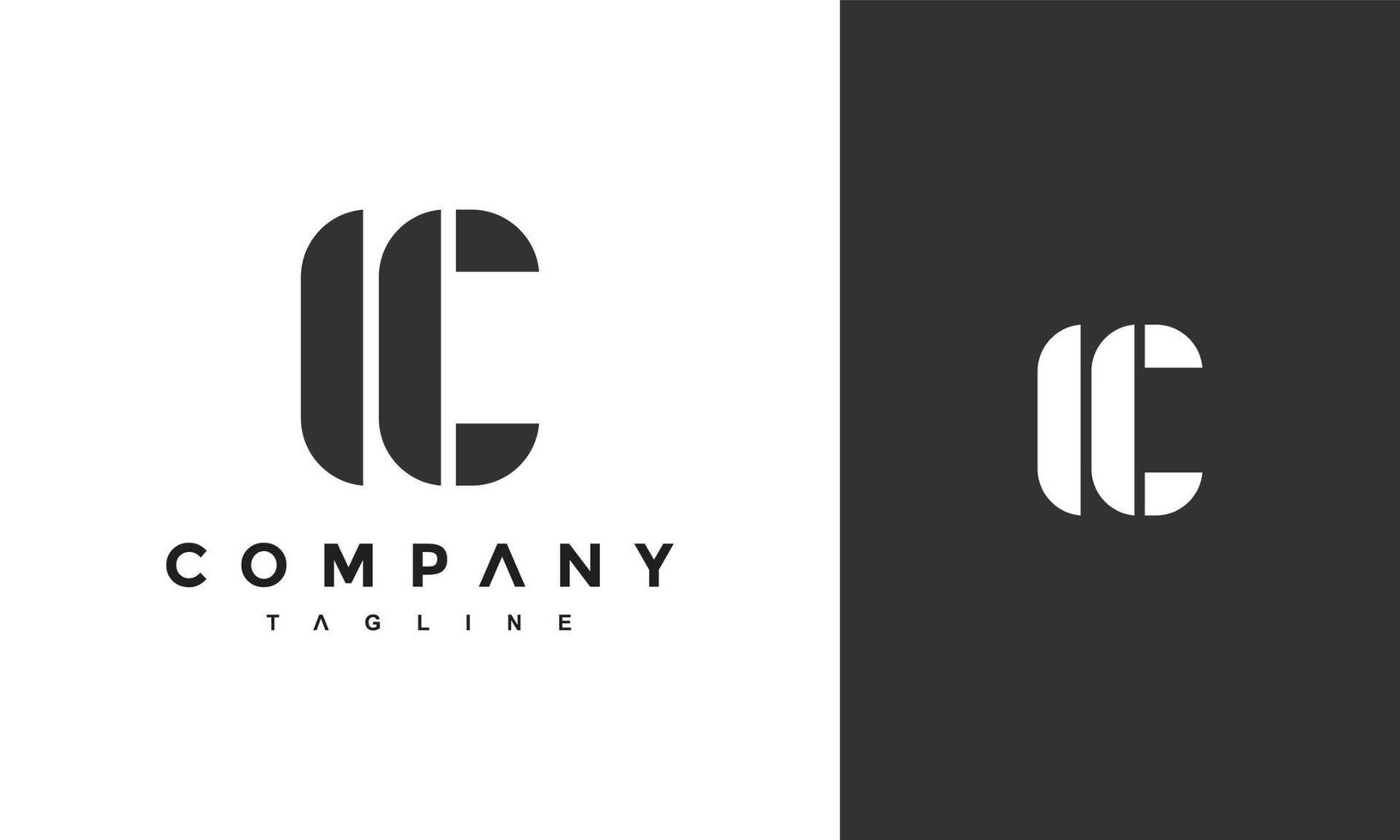 monogram letter IC logo vector