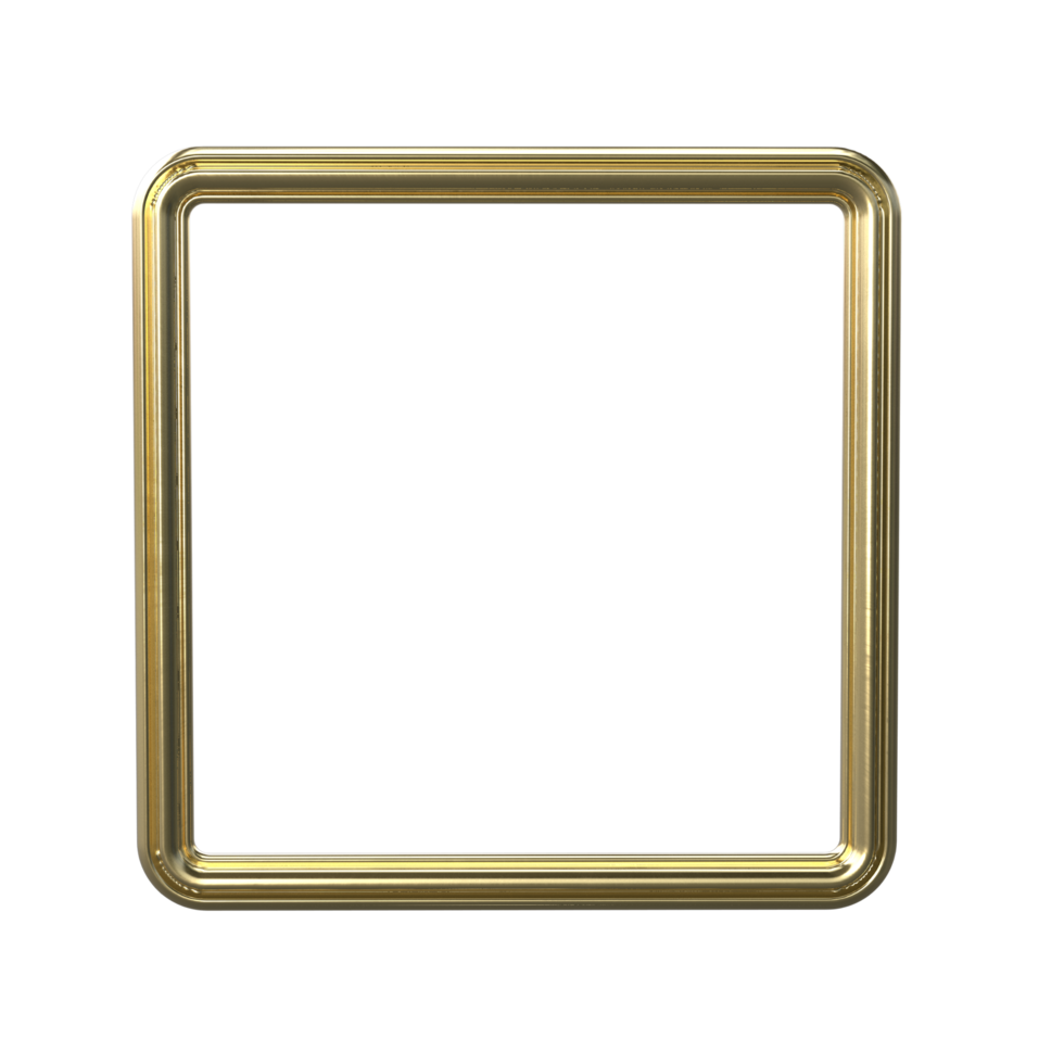 Photo frame 3D render transparent background png