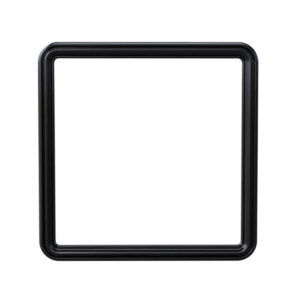 Photo frame 3D render transparent background png