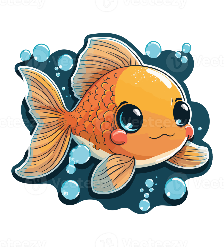 Cute kawaii goldfish png