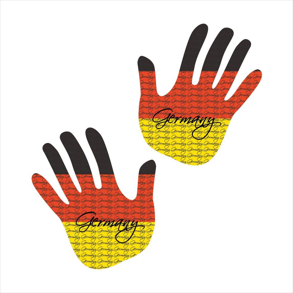 germany flag hand vector illustration