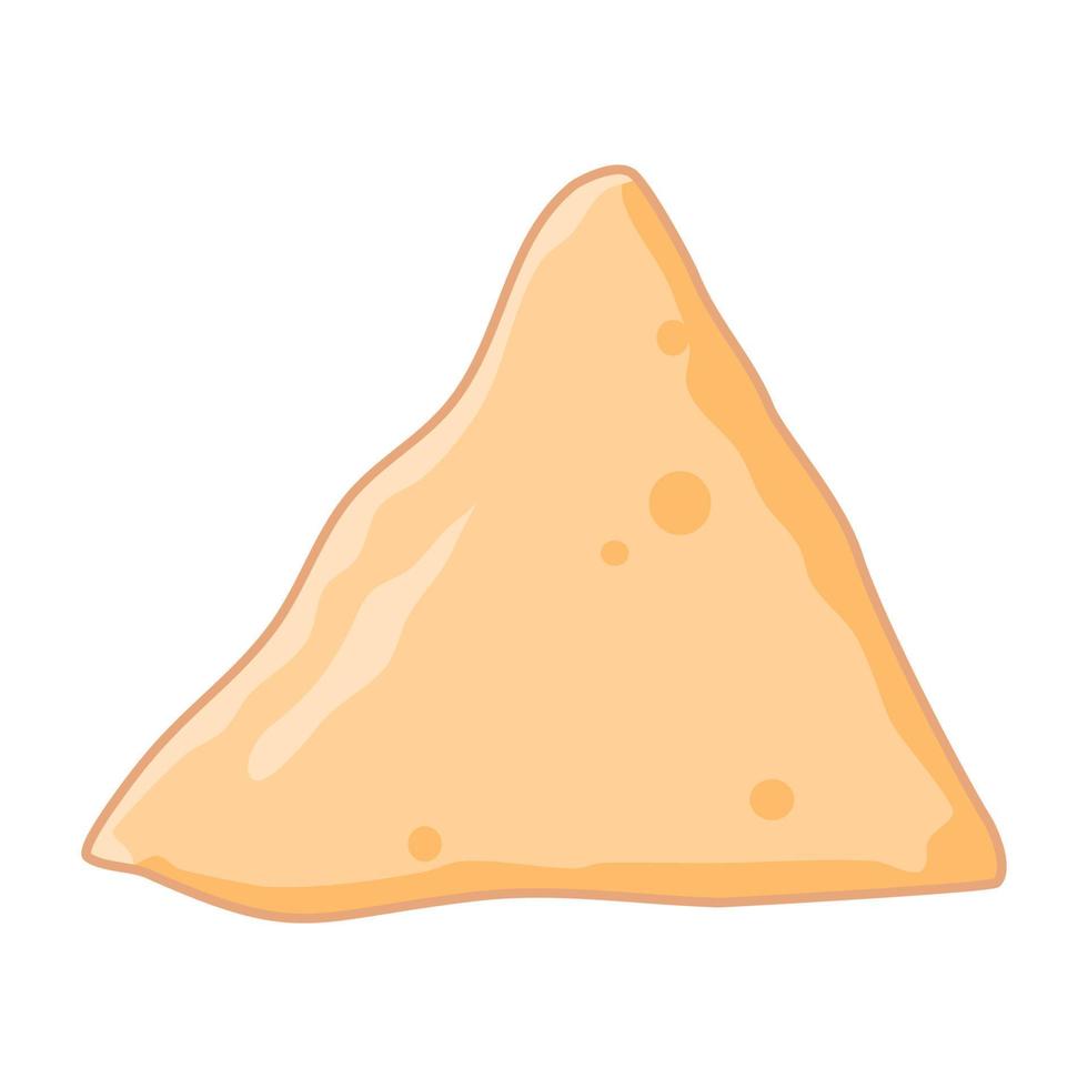 samosa with fresh mint dipping sauce vector