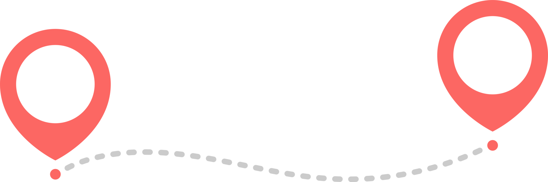 Route icon with pointer pin and dotted path png