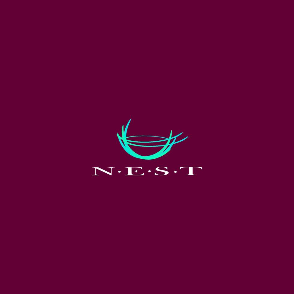 nest illustration logo design symbol vector template