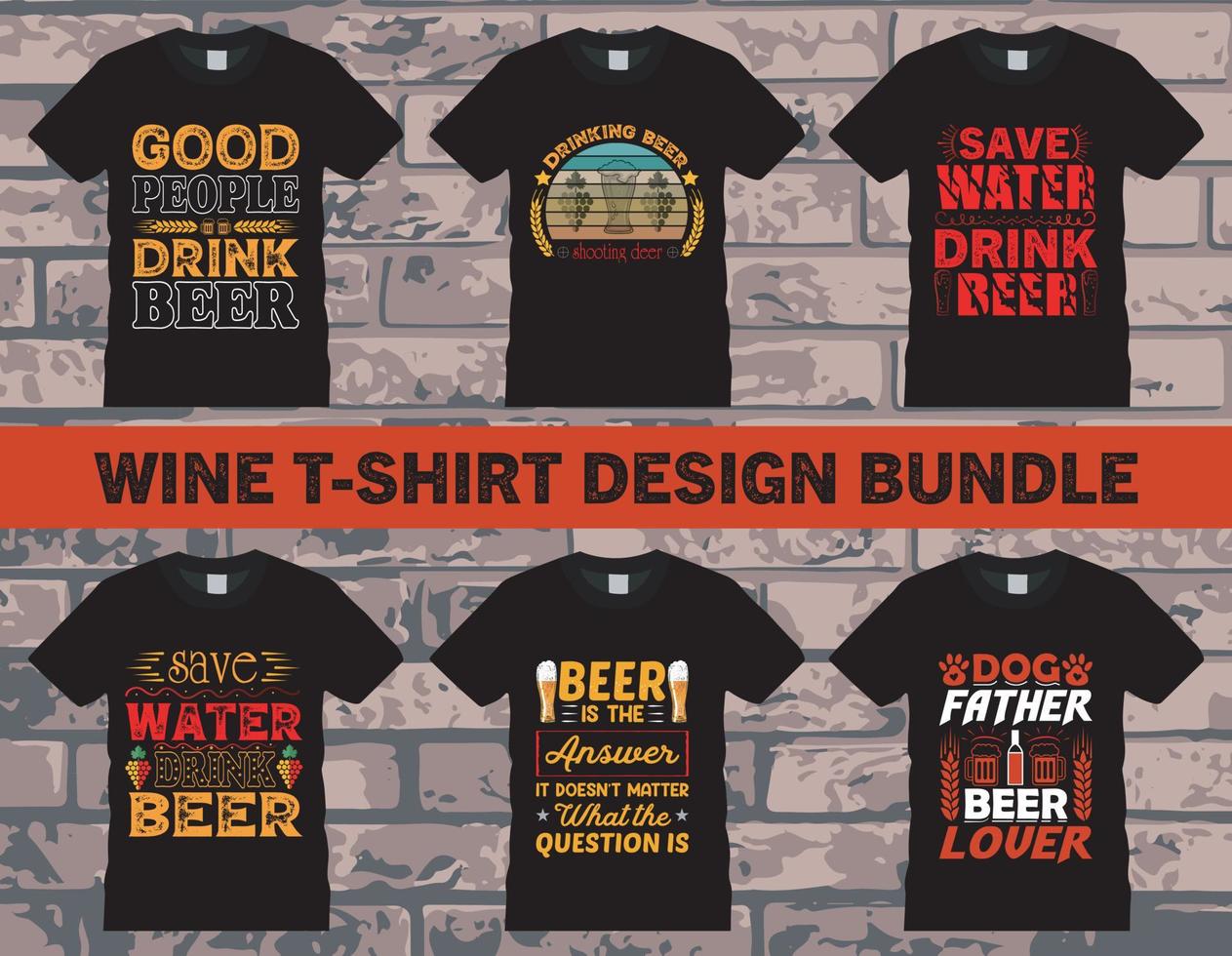 Wine T shirt bundle. Wine quotes svg bundle. vector