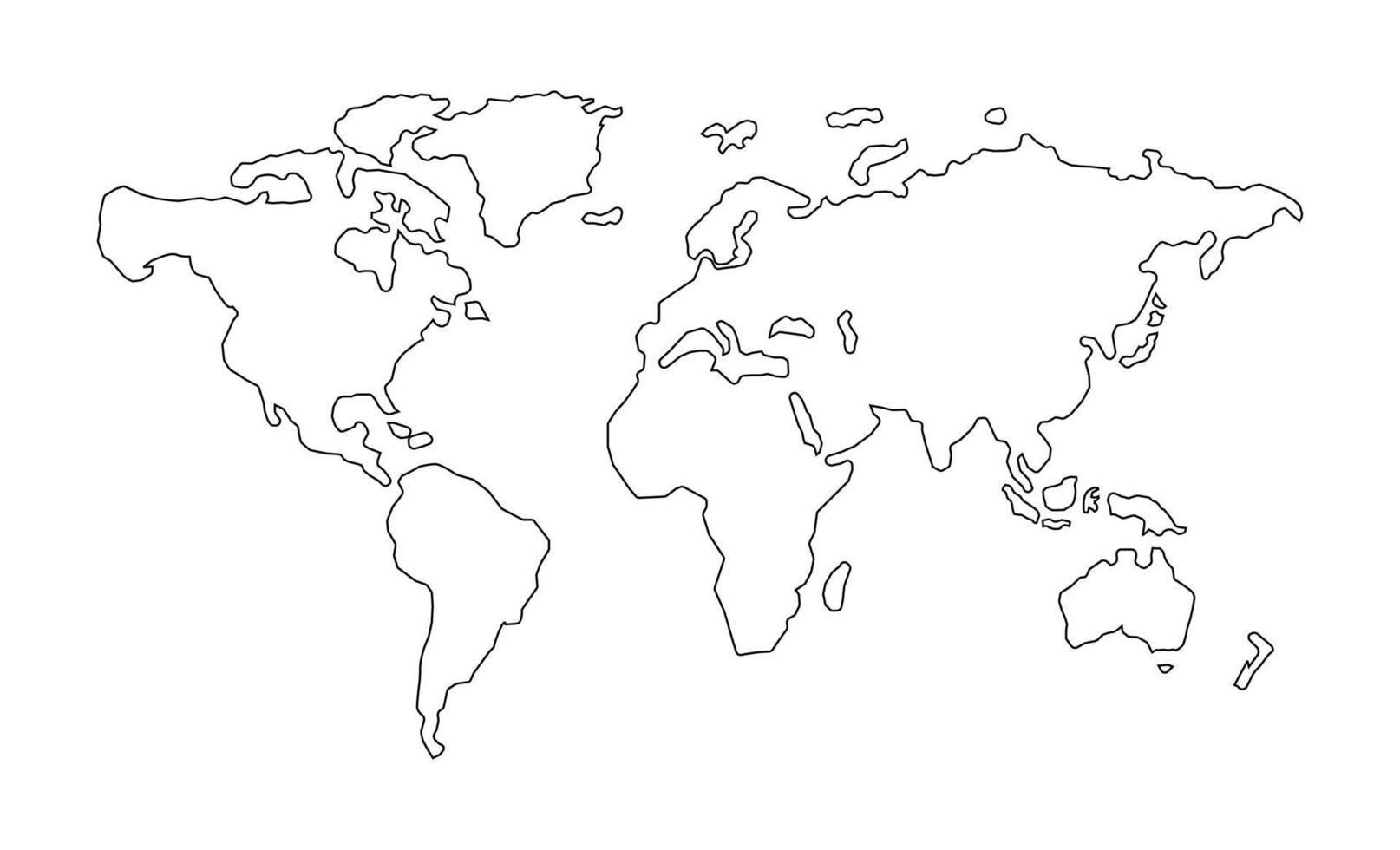 world map illustration simple icon vector