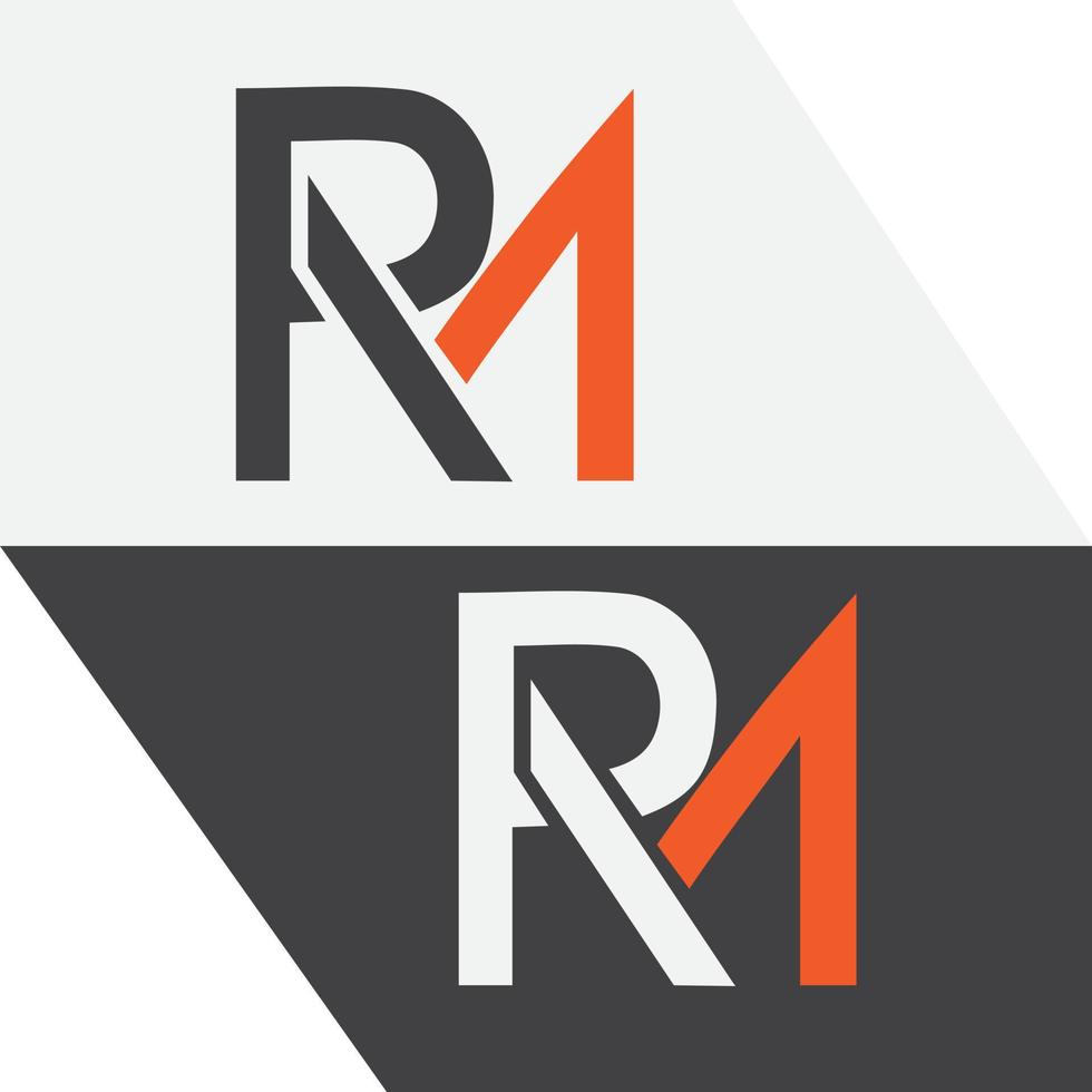 Rm logo design vector