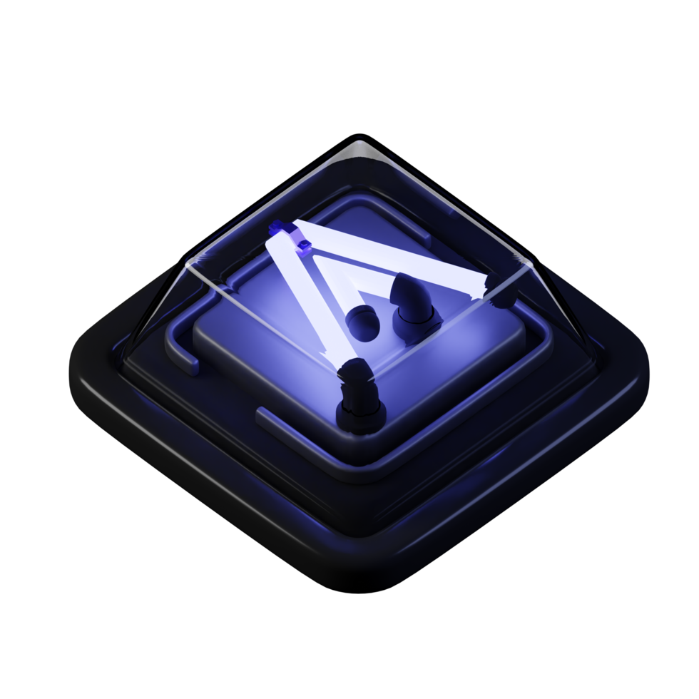 3D Key Caps Or Keyboard icon rendering png