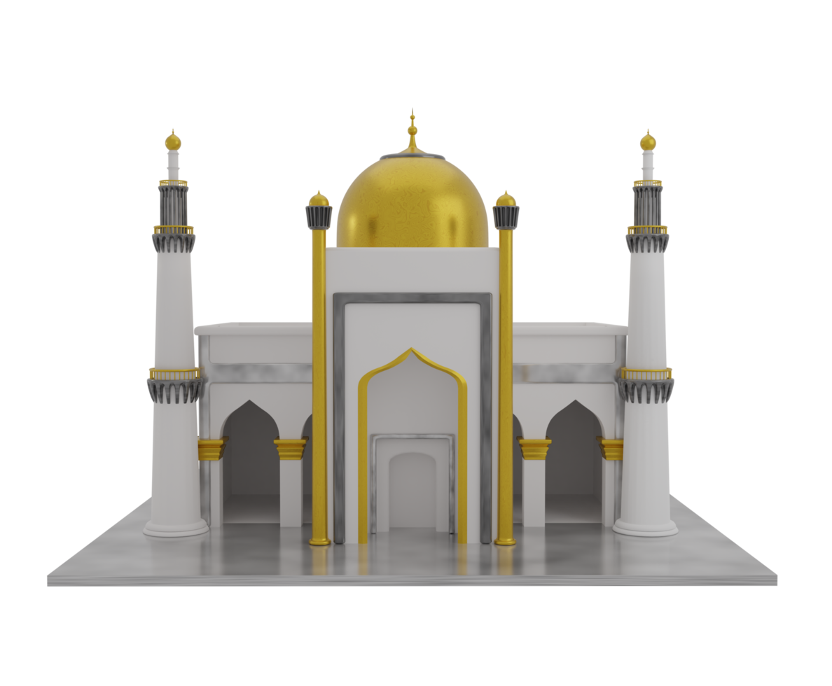 3d Islamic icon with podium png