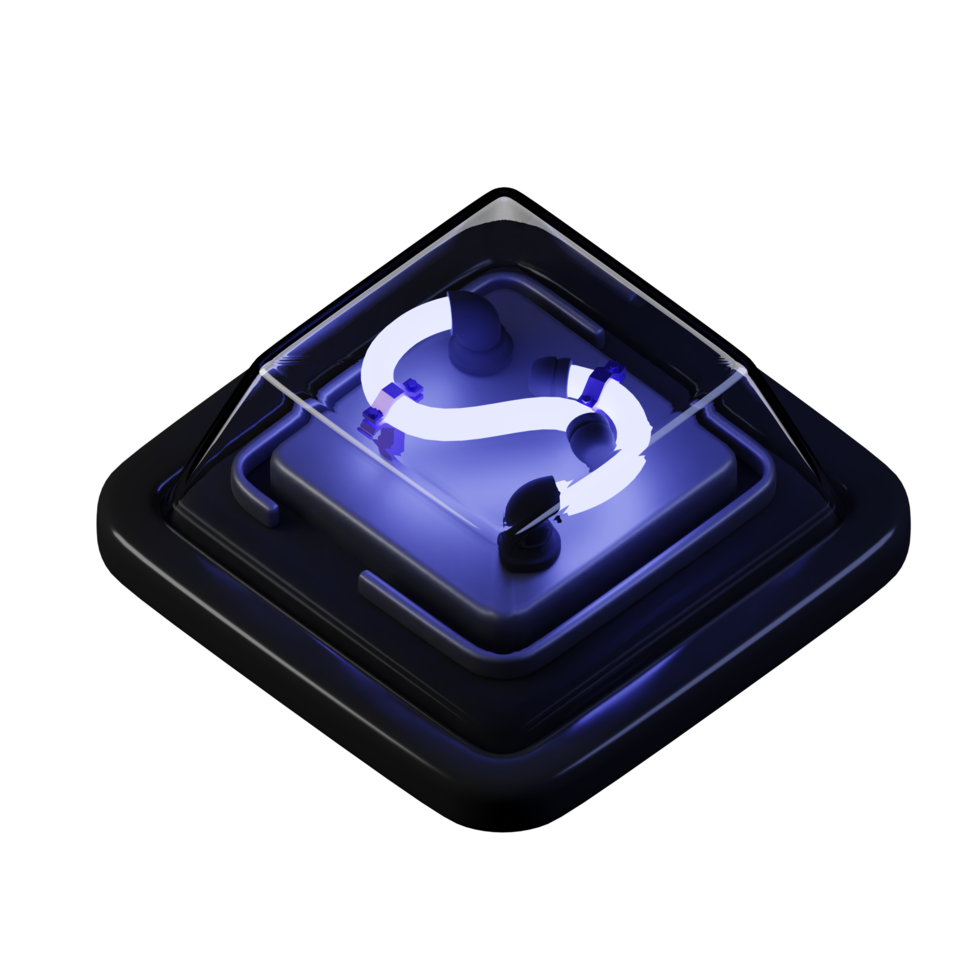 3D Key Caps Or Keyboard icon rendering png
