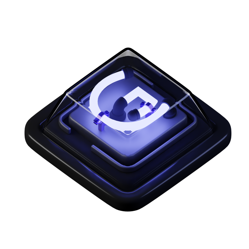 3D Key Caps Or Keyboard icon rendering png