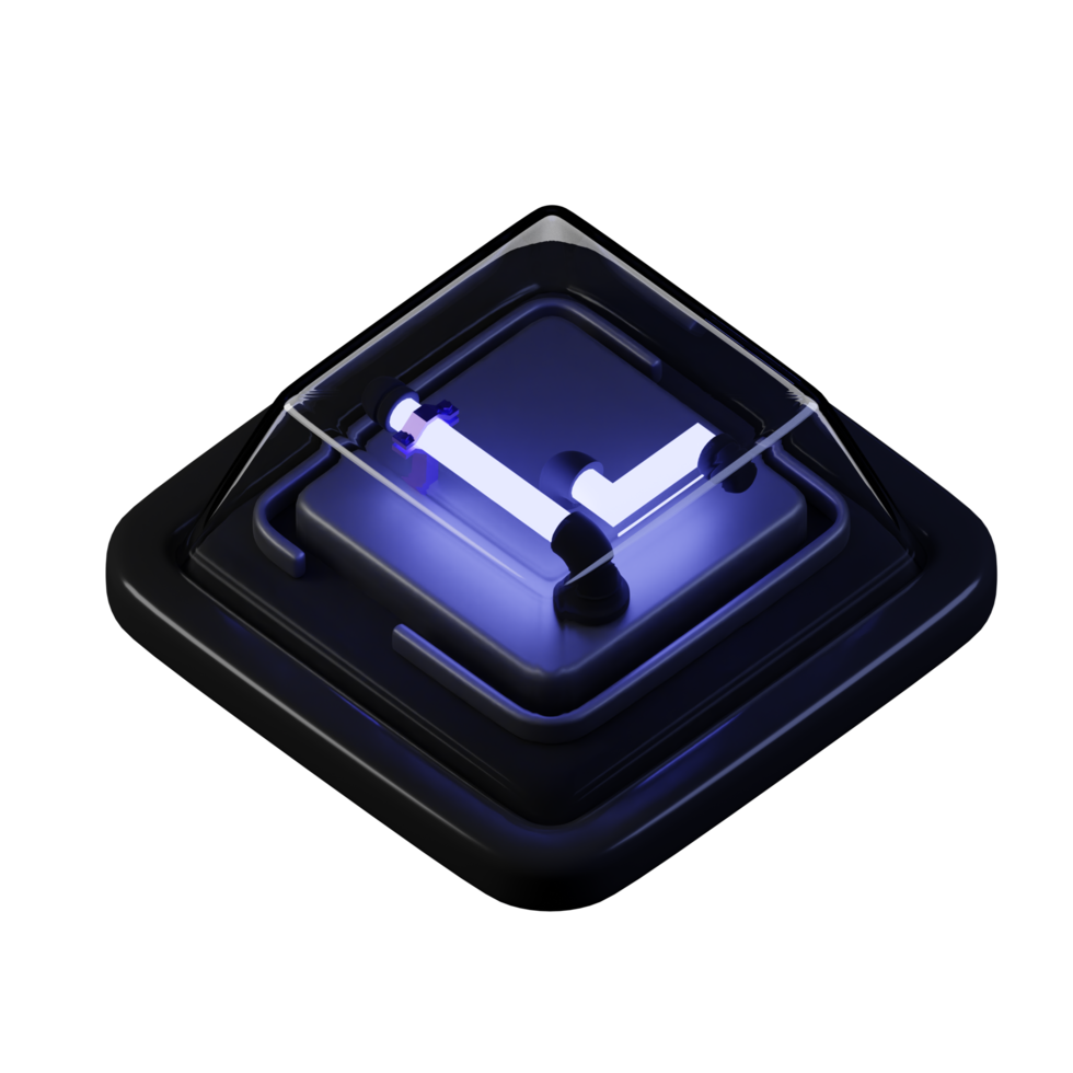 3D Key Caps Or Keyboard icon rendering png