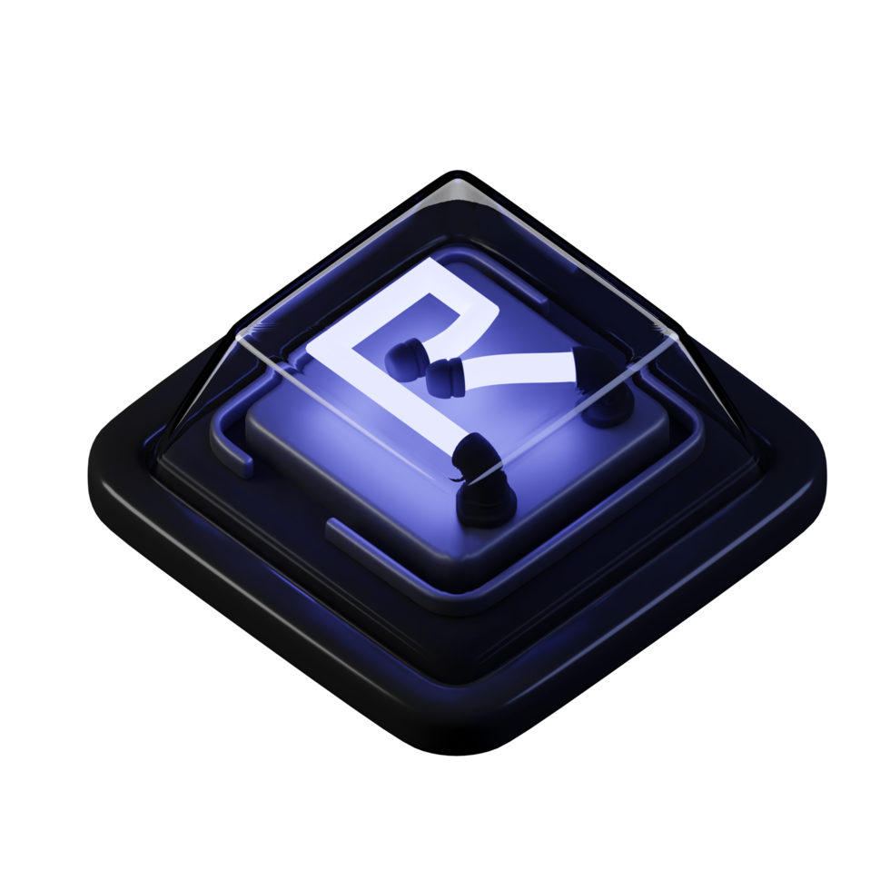 3D Key Caps Or Keyboard icon rendering png