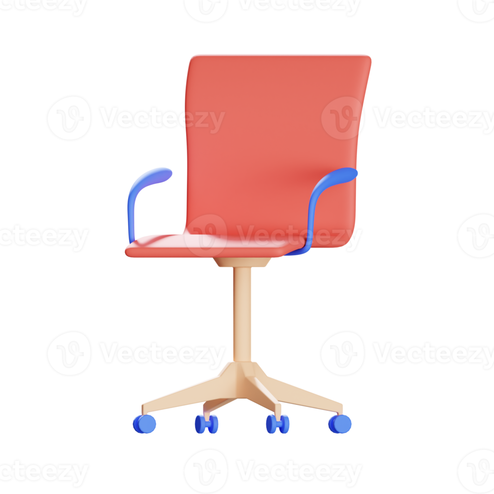 office chair 3d icon illustration png