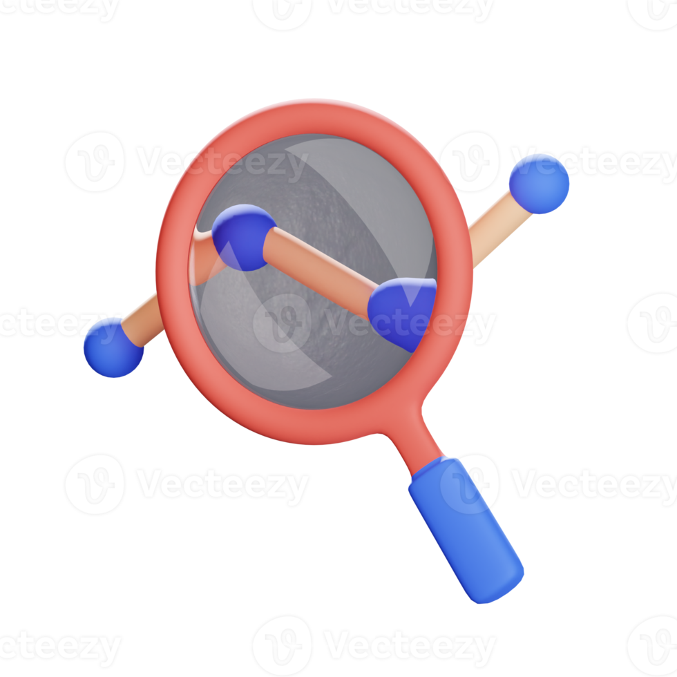 search analysis 3d icon illustration png