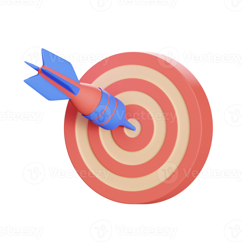 business aim 3d icon illustration png