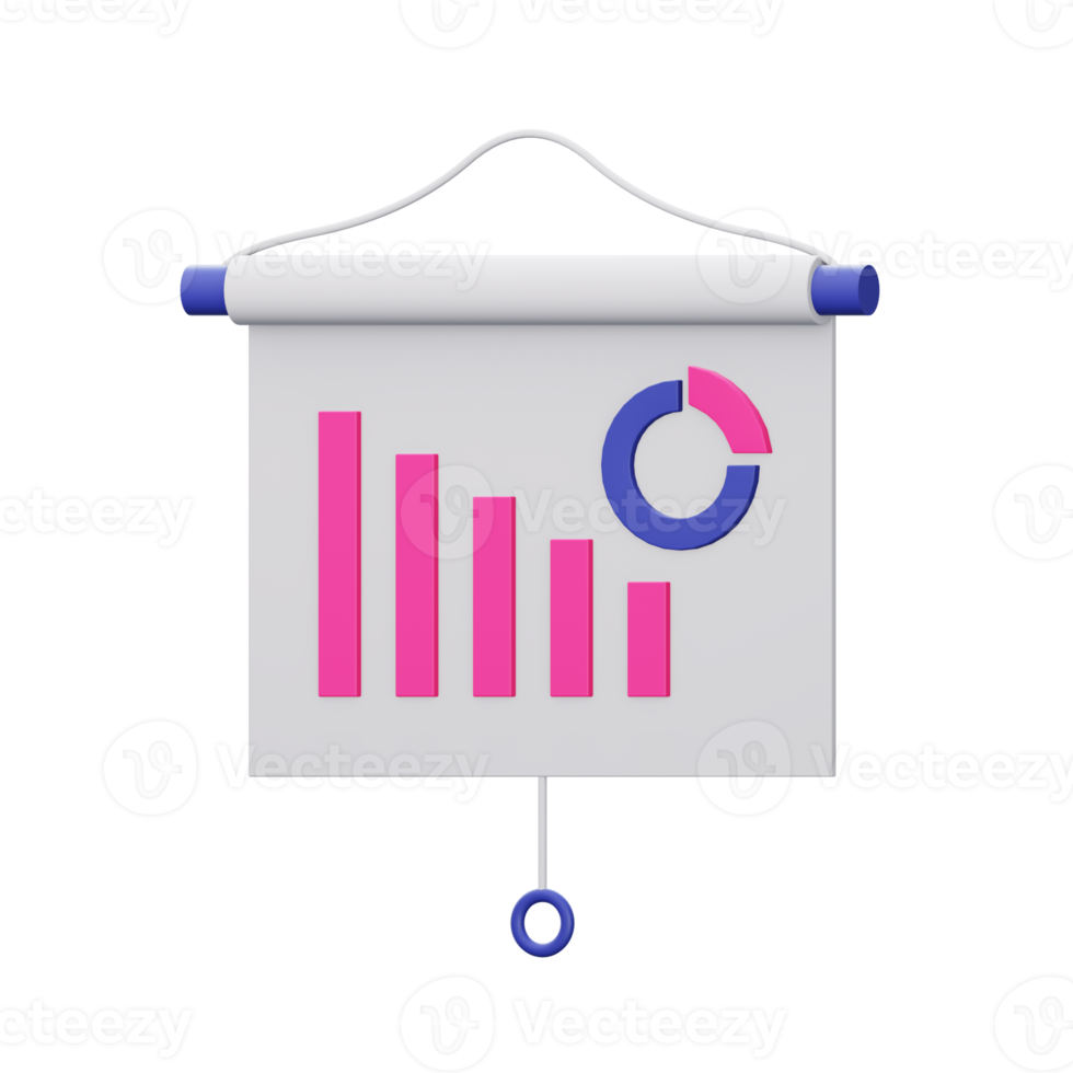 analysis presentation 3d icon illustration png