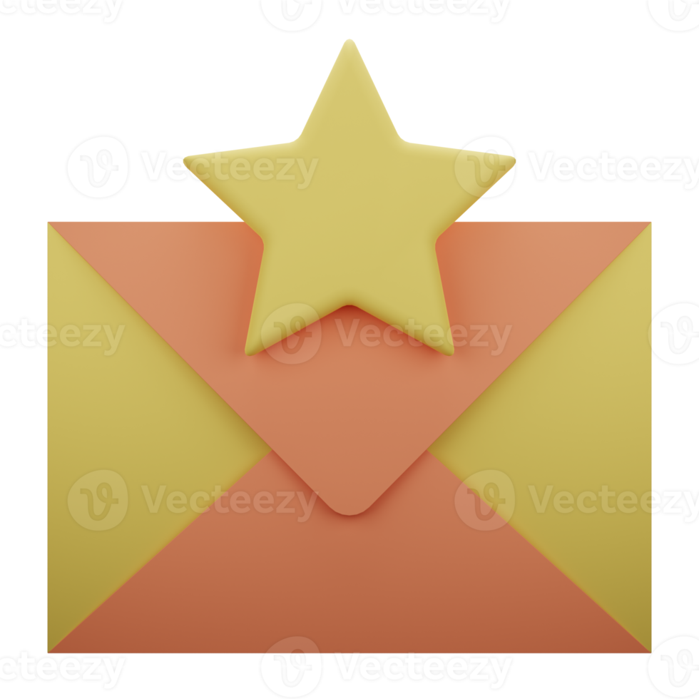 favorite message 3d icon illustration png