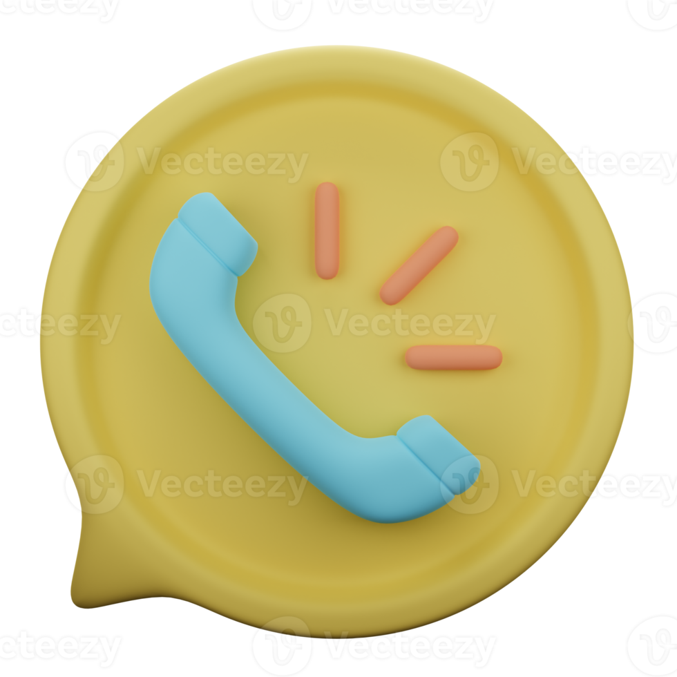 phone call 3d icon illustration png