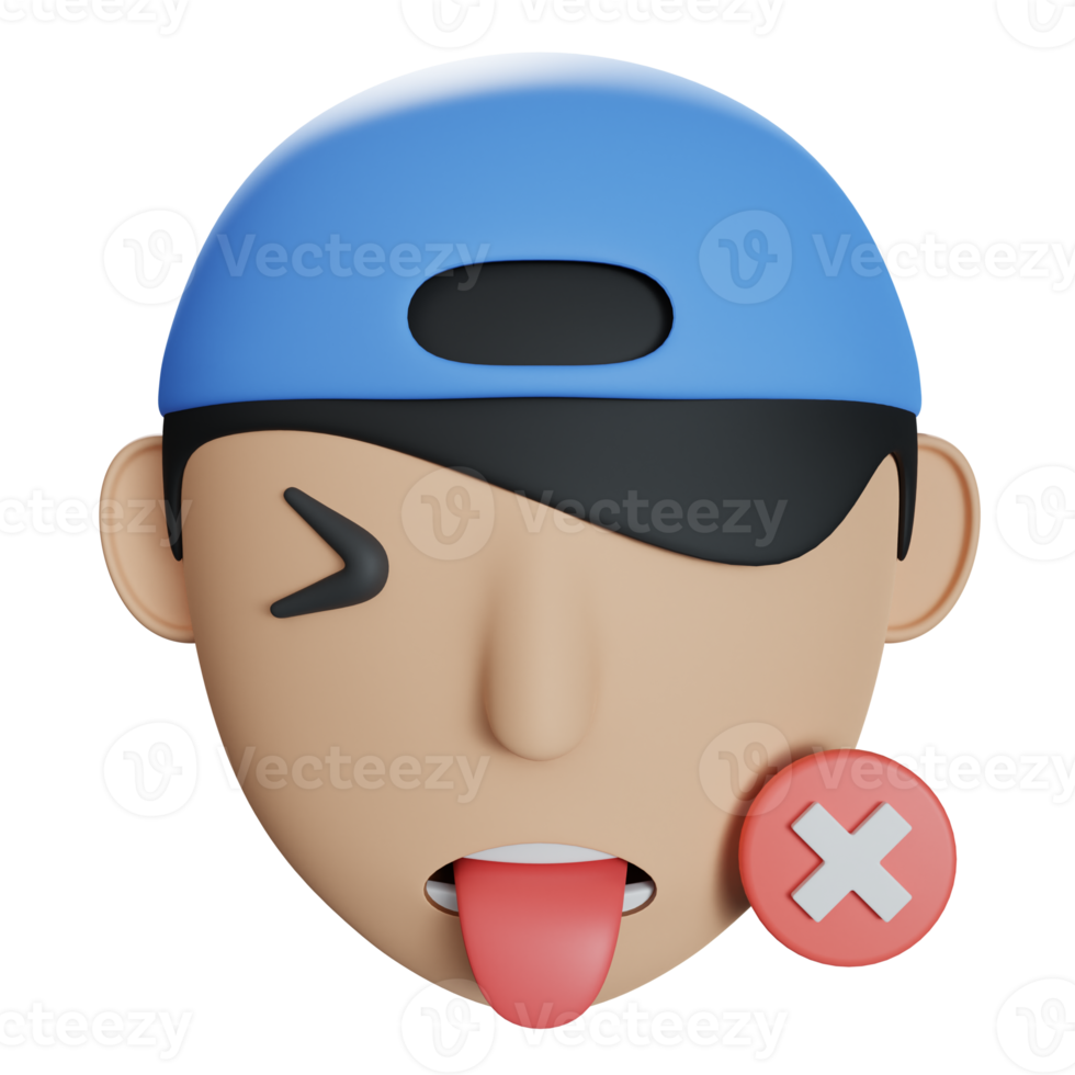 no taste 3d icon illustration png