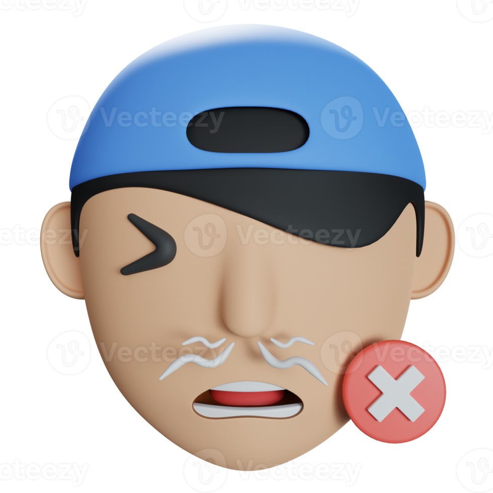 no smell 3d icon illustration png