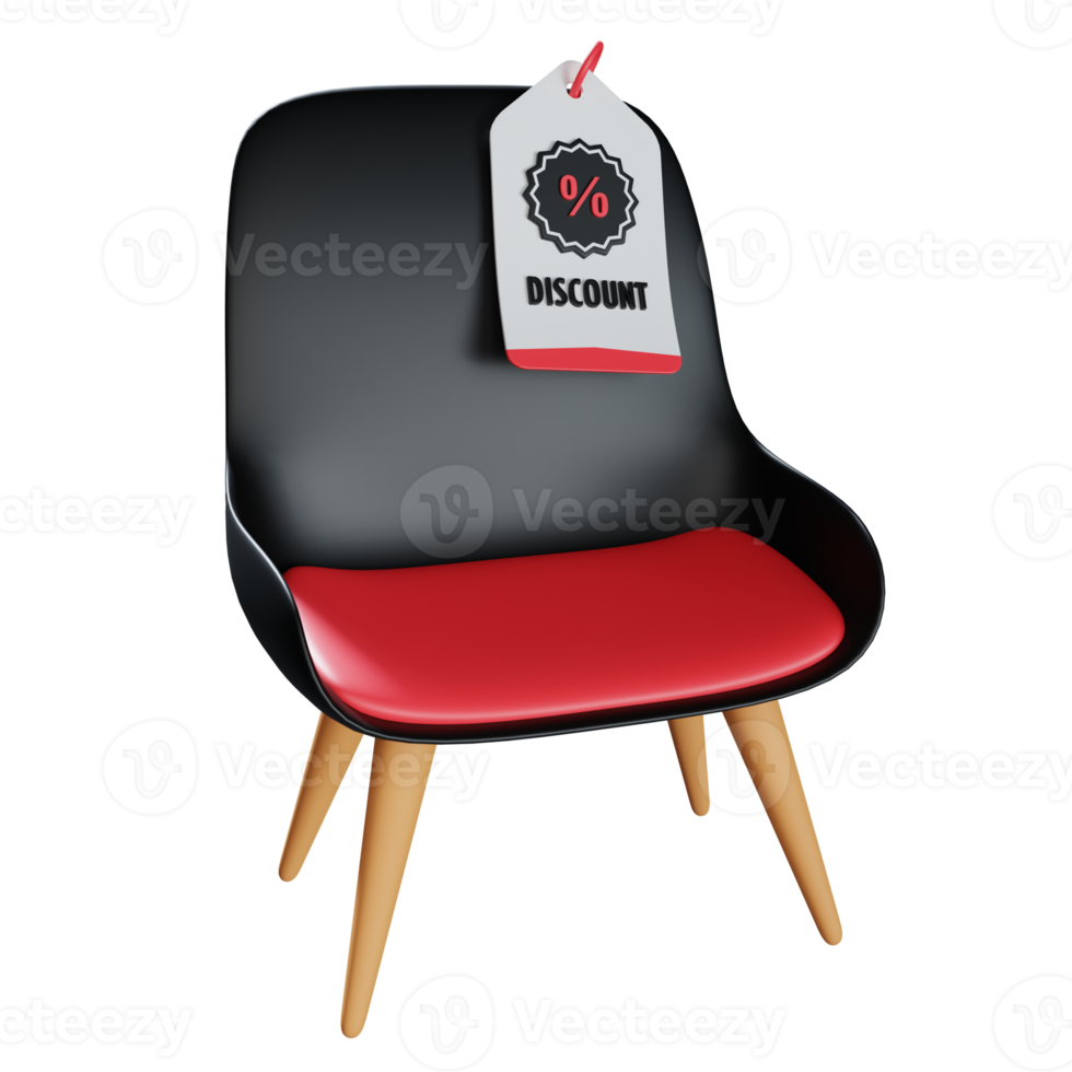 office chair 3d icon illustration png