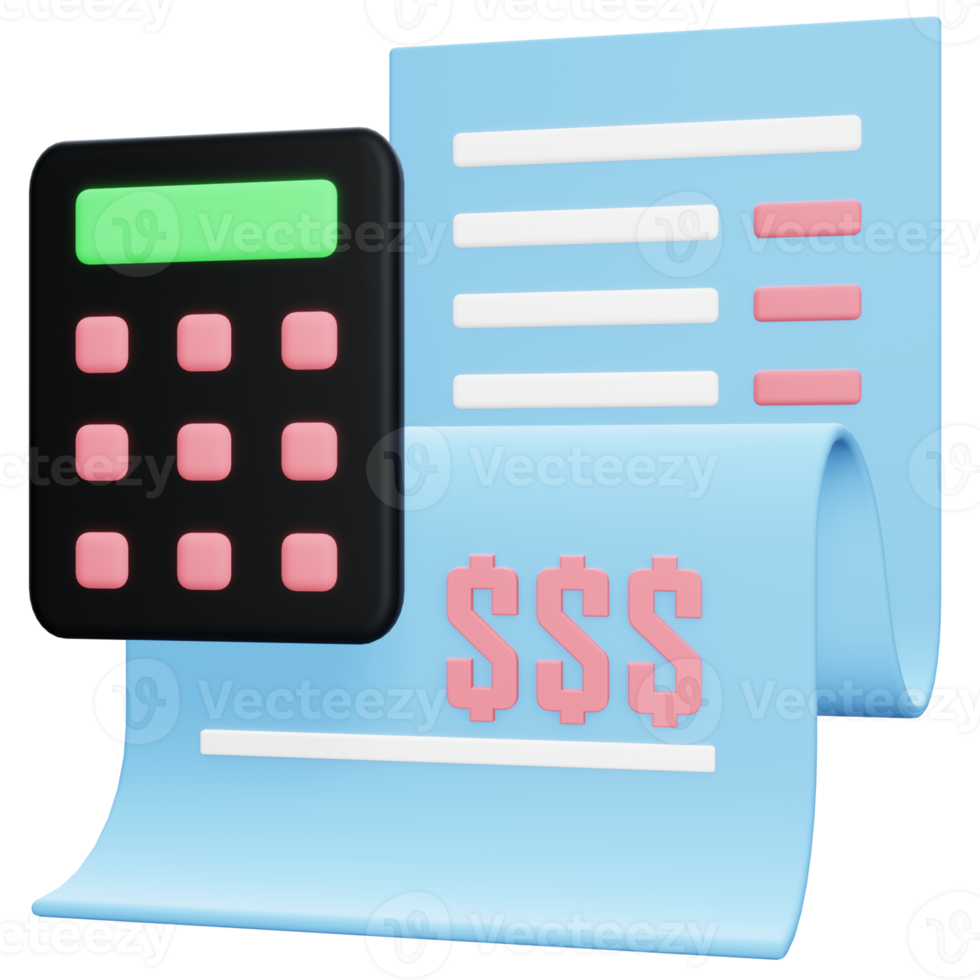 Finance Report 3d icon illustration png