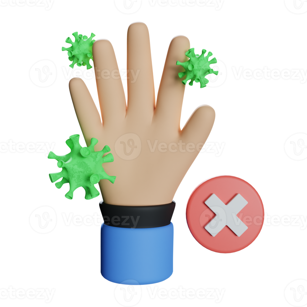 prohibited touch 3d icon illustration png