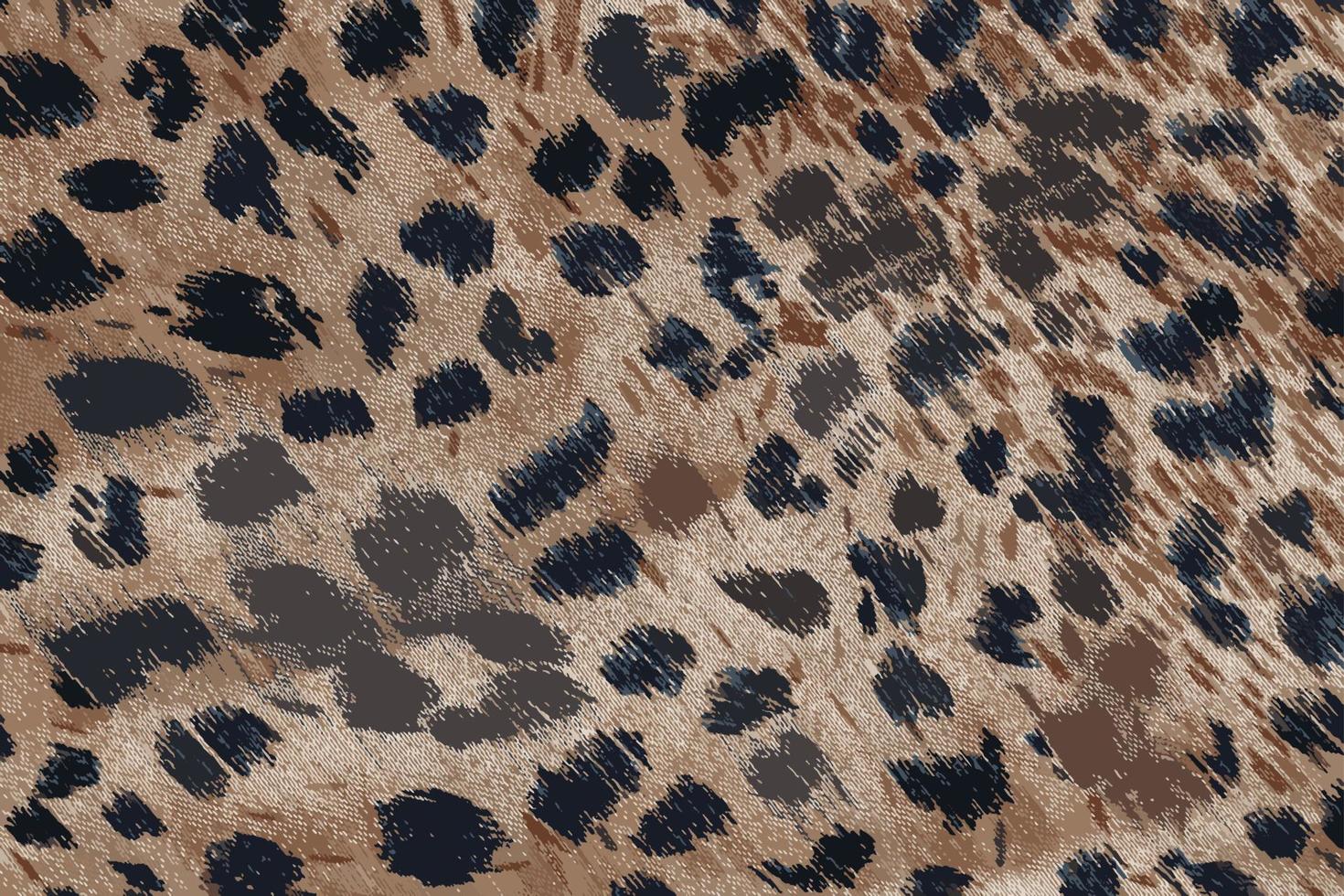 Realistic vector illustration of background with leopard texture, close up. Leopard dyed fabric.