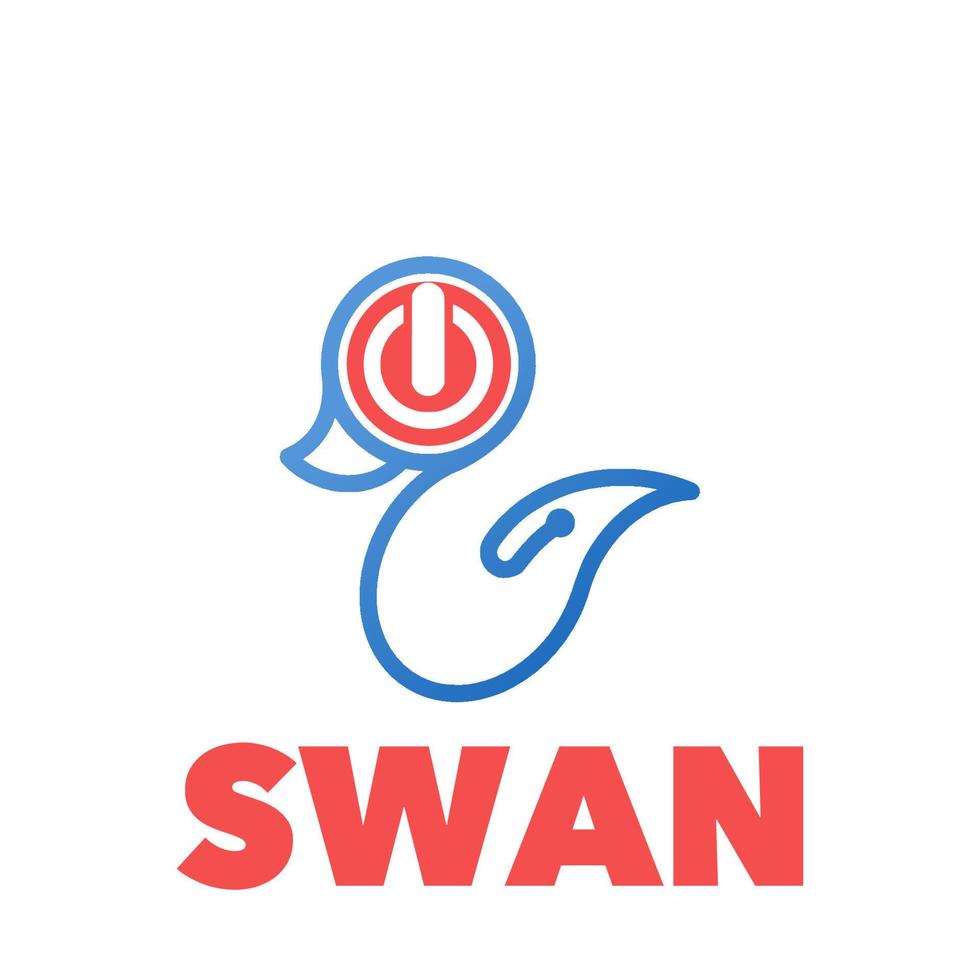 Swan power simple vector