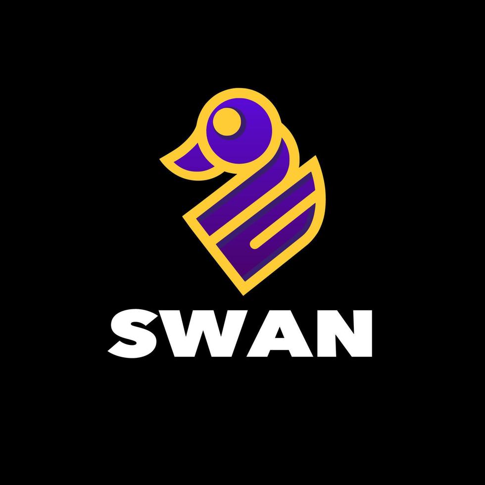 swan gold logo vector
