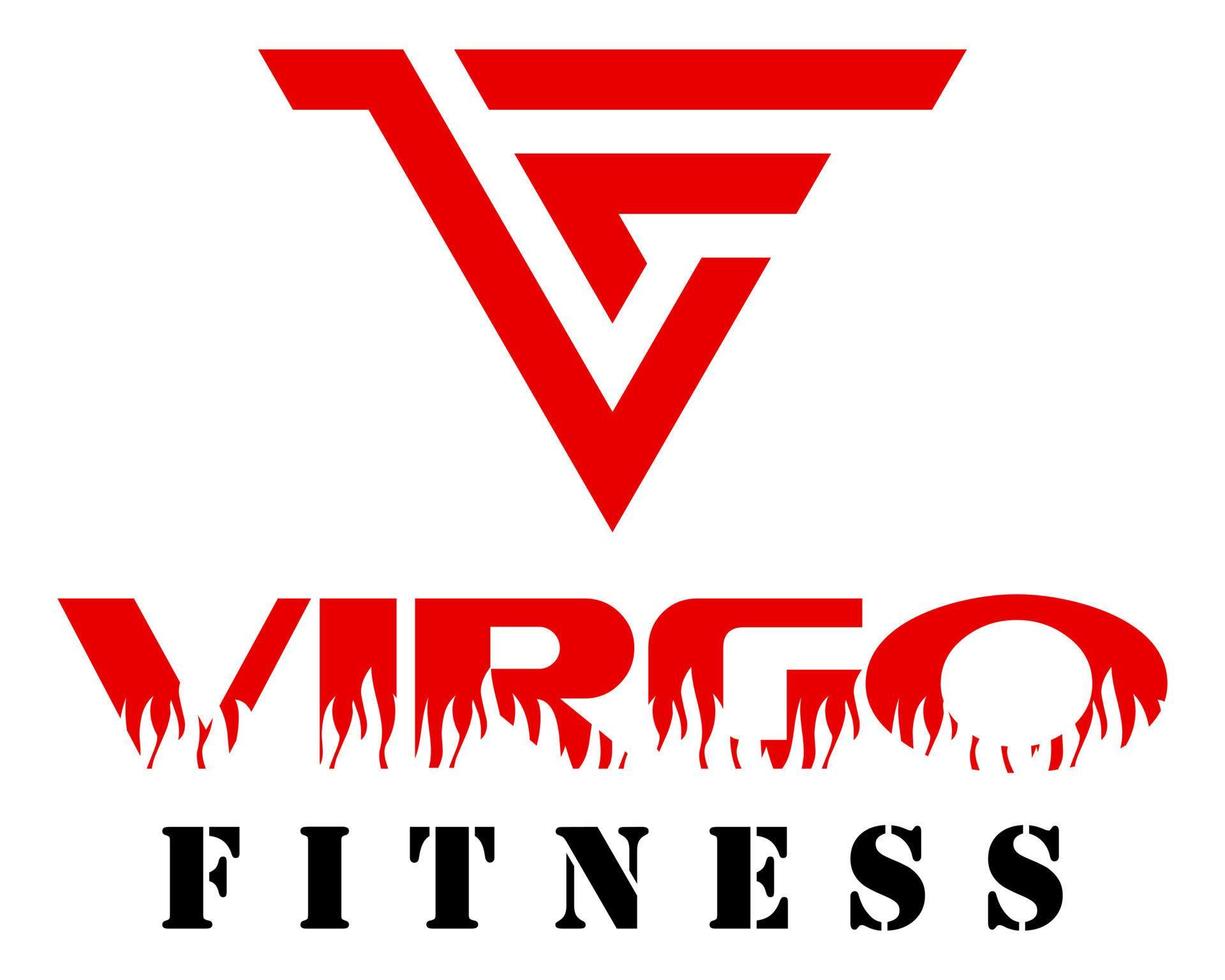 Letter VF monogram fitness logo design. vector