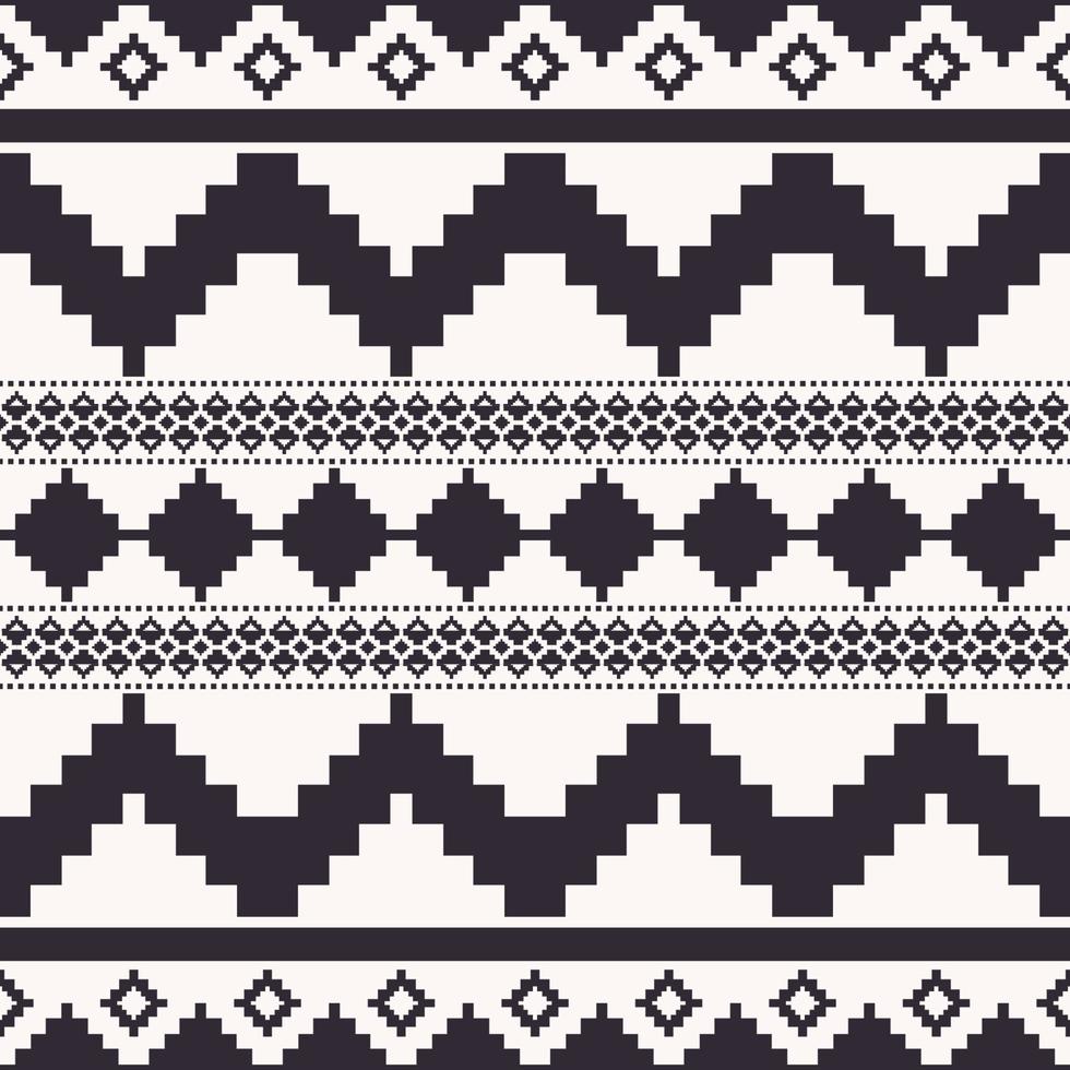 Aztec Kilim geometric black and white pattern. Aztec Kilim geometric square triangle seamless pattern background. Ethnic geometric pattern use for fabric, home interior decoration elements. vector