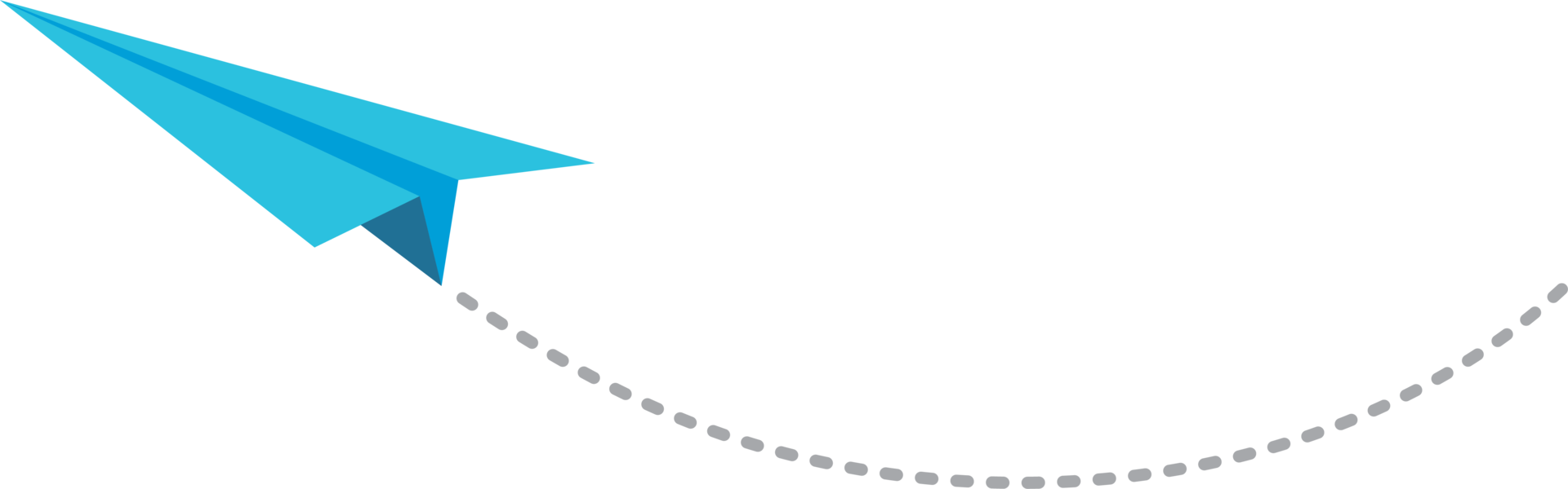 Paper airplane with dotted path png