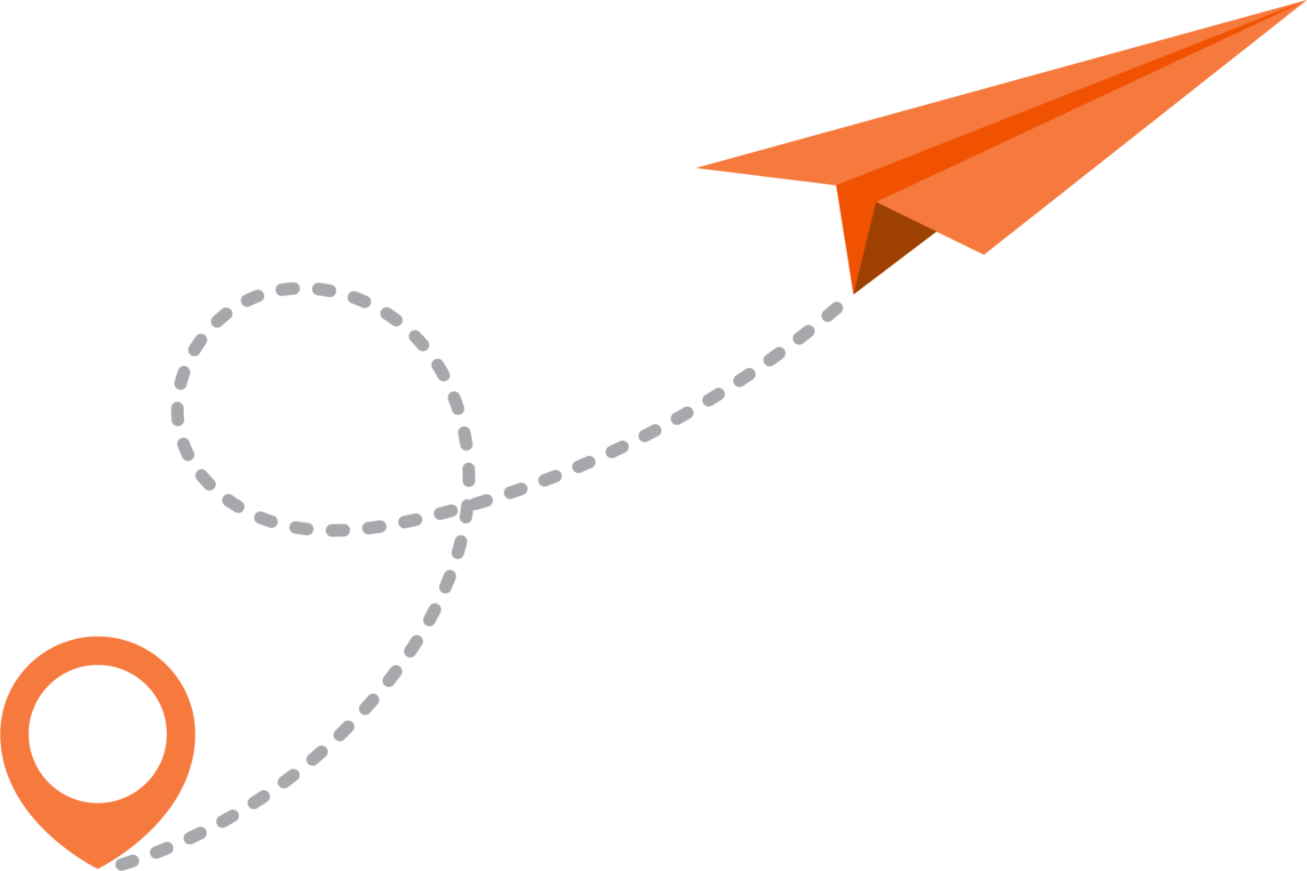 carta aereo con tratteggiata tracciare e carta geografica pointer perno png