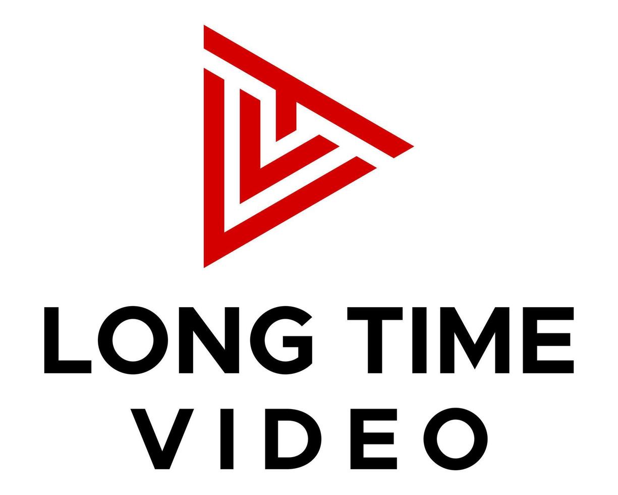 LVT letter monogram video play button logo design. vector