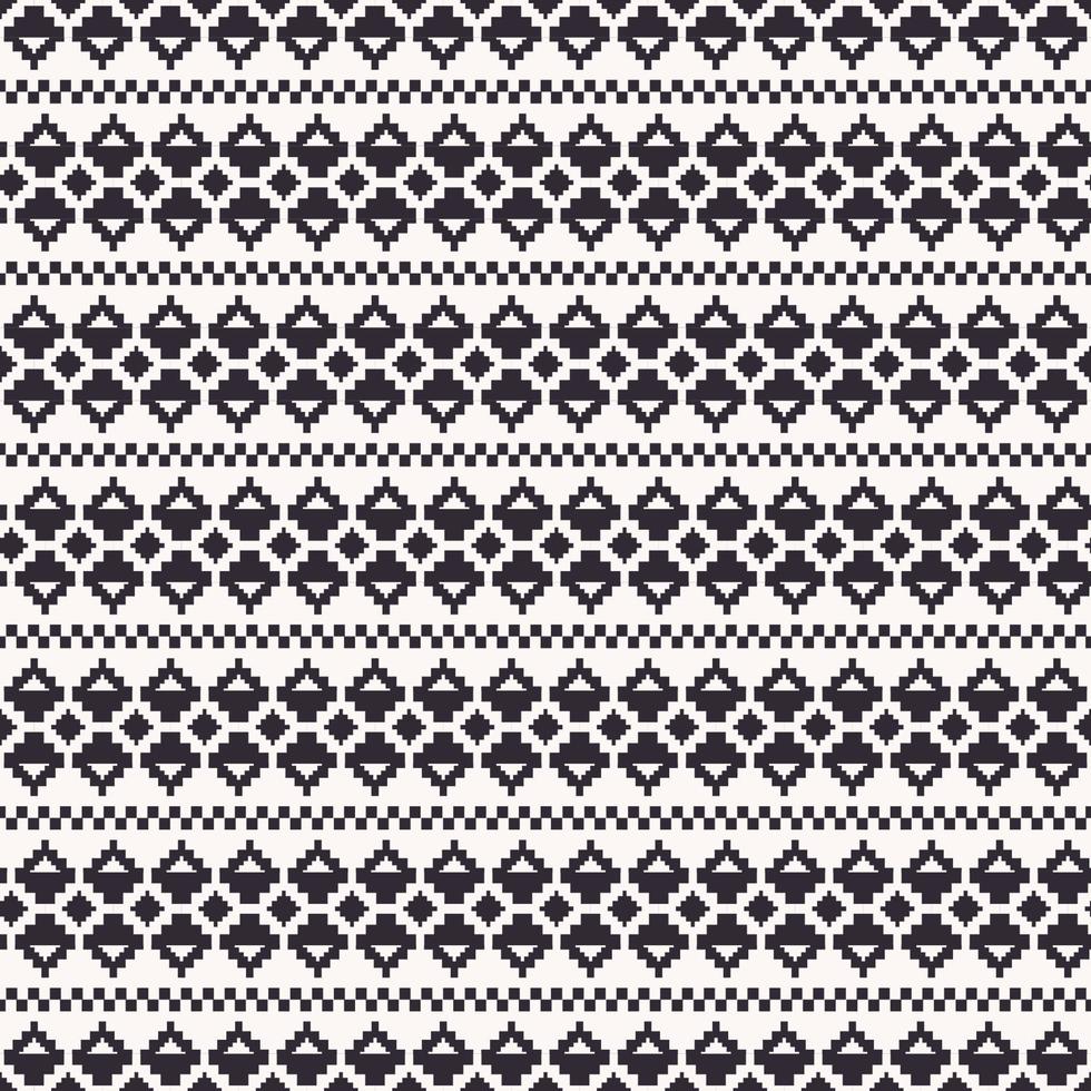 Ethnic traditional black and white pattern. Aztec geometric shape seamless pattern background. Ethnic knitting pattern use for fabric, textile, home decoration elements, upholstery, wrapping. vector