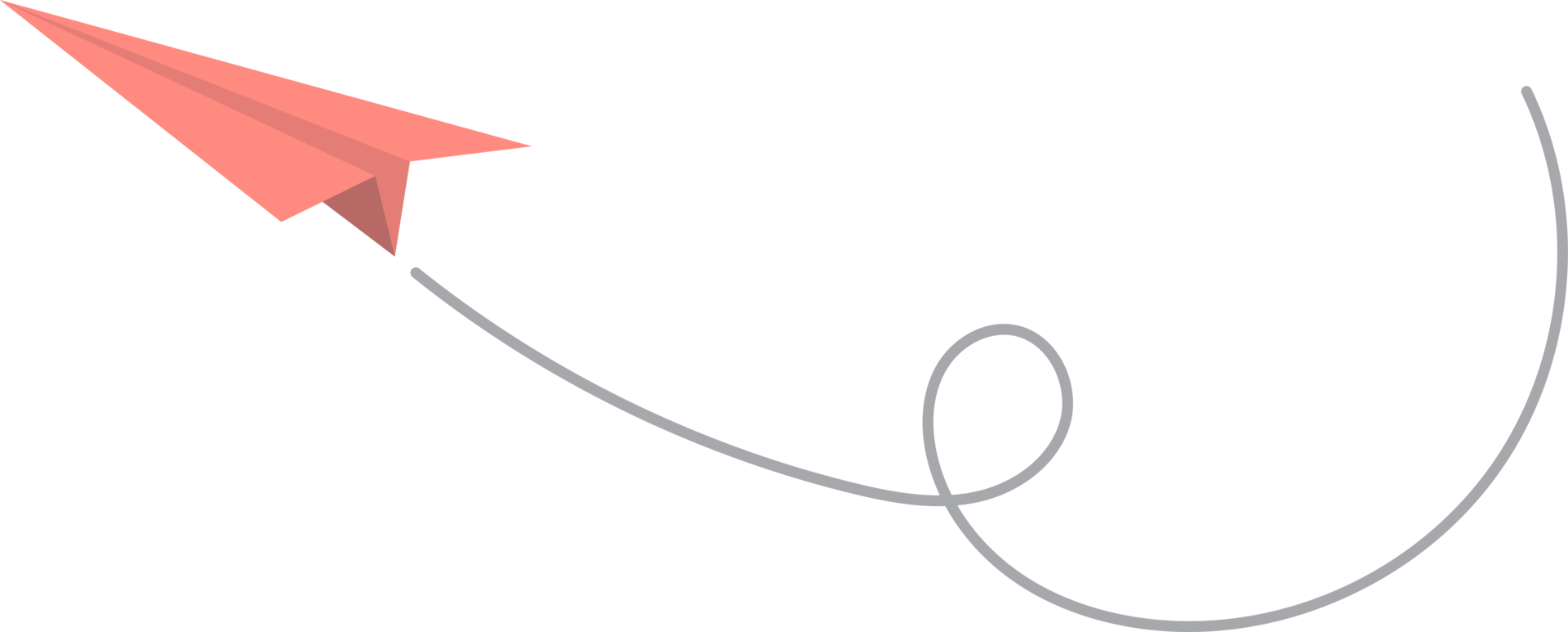 Paper plane with line trace png