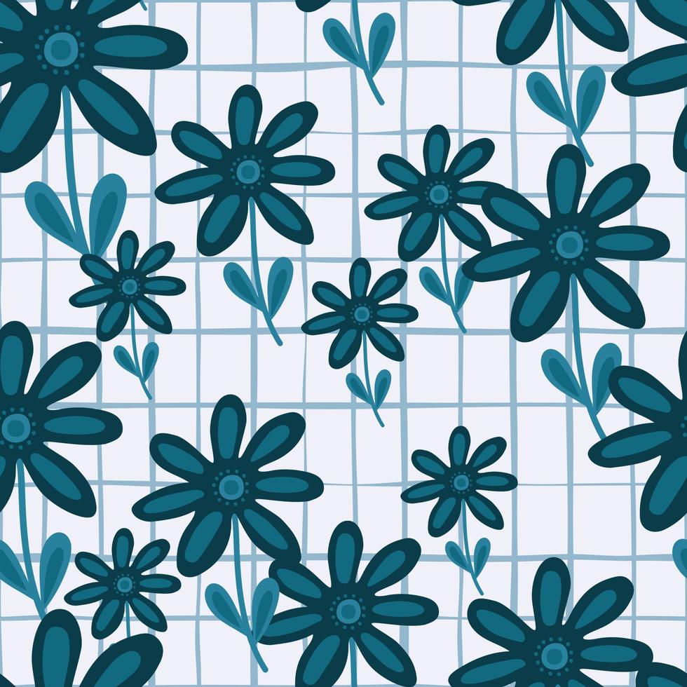 Hand drawn floral wallpaper. Cute flower seamless pattern. Naive art style. vector