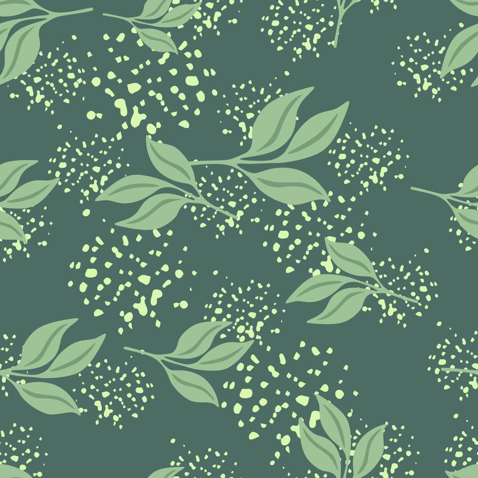 Simple leaves Seamless pattern. Decorative forest leaf endless wallpaper. Organic background. vector