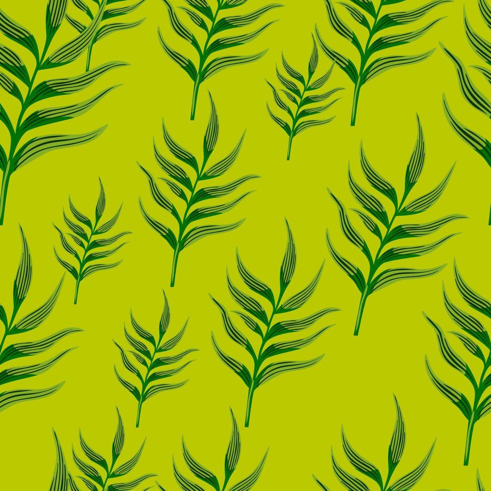 helecho hoja fondo de pantalla. resumen exótico planta sin costura modelo. tropical palma hojas modelo. botánico textura. vector