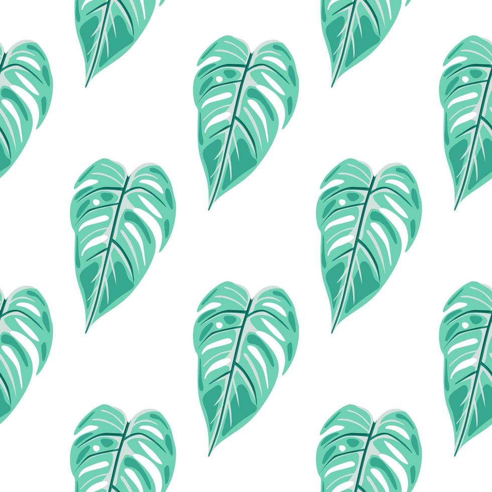 Jungle leaf seamless wallpaper. Decorative tropical palm leaves seamless pattern. Exotic botanical texture. Floral background. vector