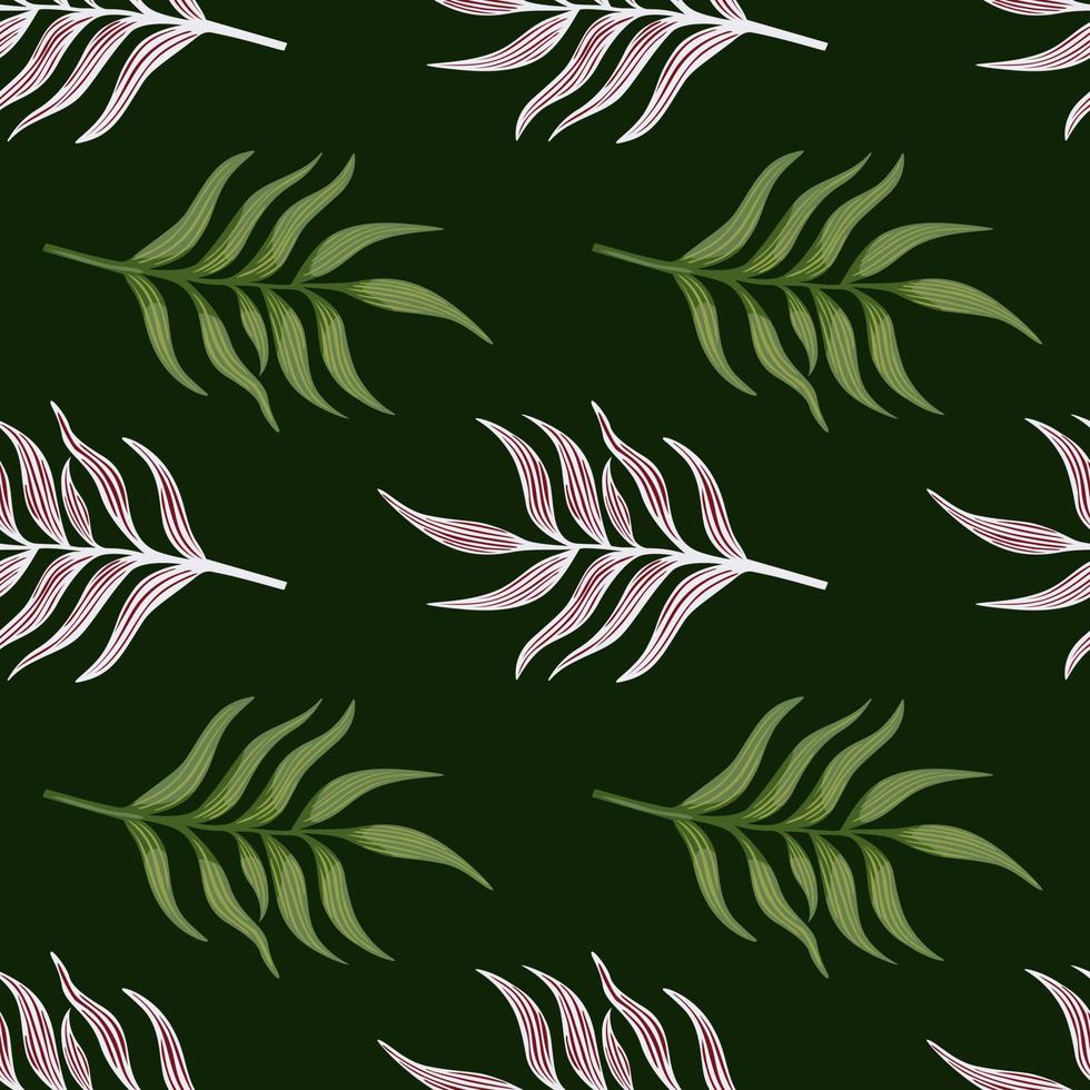 Fern leaf wallpaper. Abstract exotic plant seamless pattern. Tropical palm leaves pattern. Botanical texture. vector